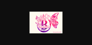 Butterfly and Roses Font Poster 1