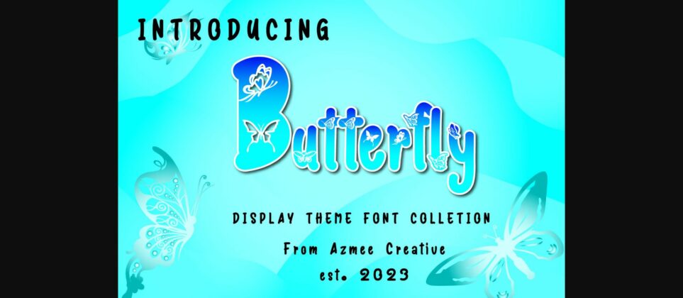 Butterfly Font Poster 3