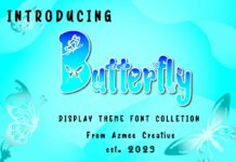 Butterfly Font Poster 1