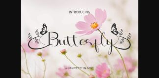 Butterfly Font Poster 1