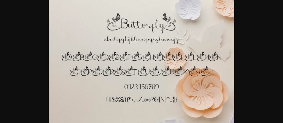 Butterfly Font Poster 8