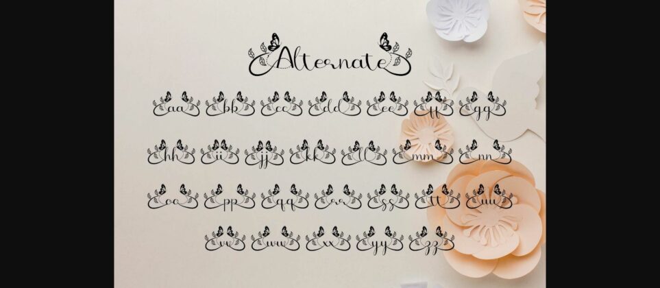 Butterfly Font Poster 9