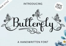 Butterfly Font Poster 1