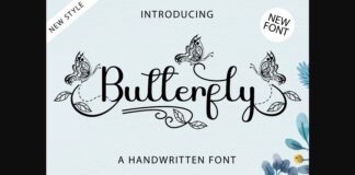 Butterfly Font Poster 1