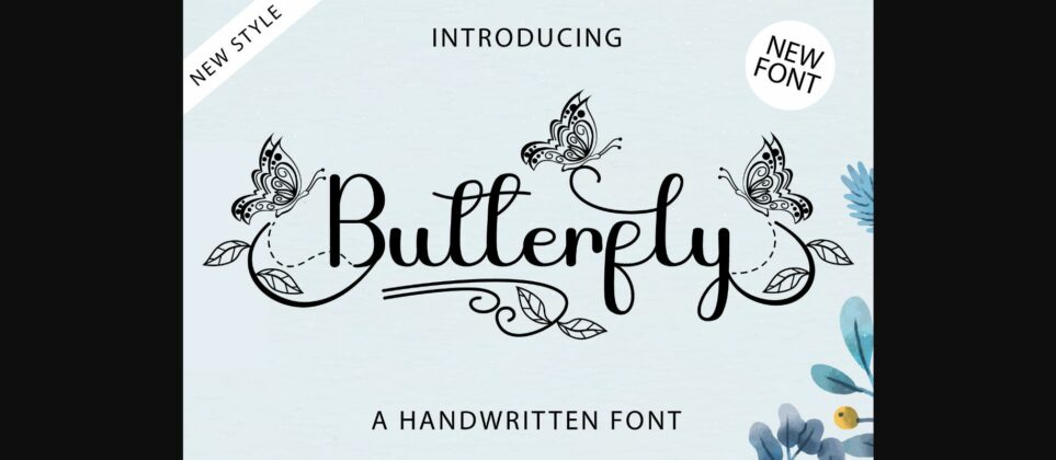 Butterfly Font Poster 1