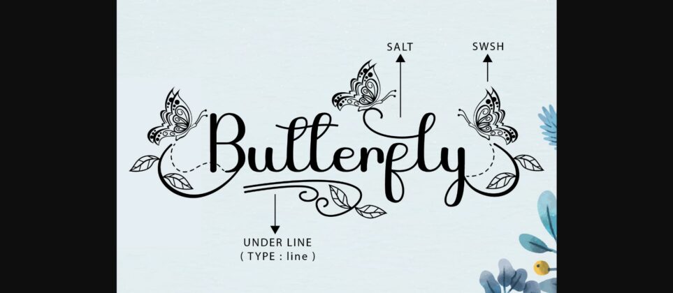 Butterfly Font Poster 7