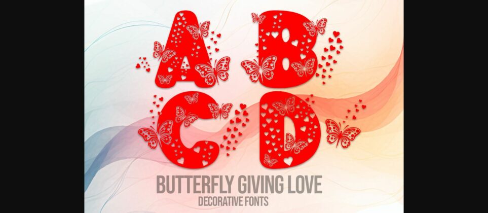 Butterfly Giving Love Font Poster 3