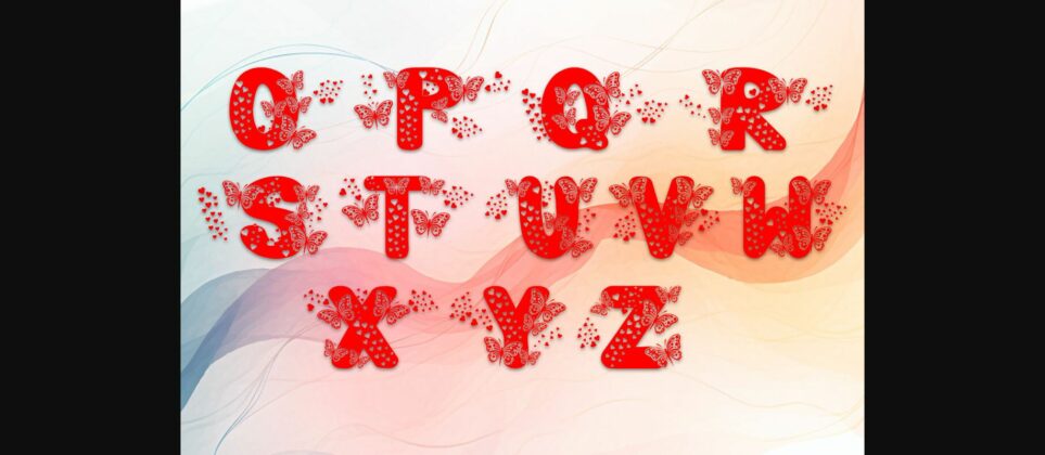 Butterfly Giving Love Font Poster 5