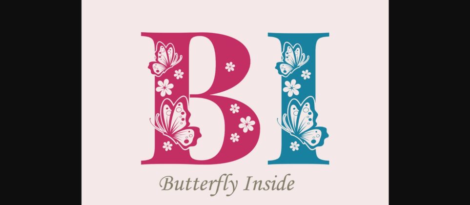 Butterfly Inside Font Poster 3
