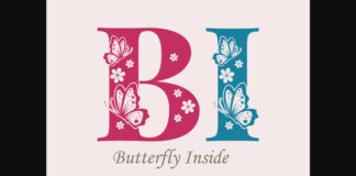 Butterfly Inside Font Poster 1