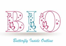 Butterfly Inside Font Poster 1