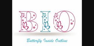 Butterfly Inside Font Poster 1