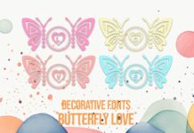 Butterfly Love Font Poster 1