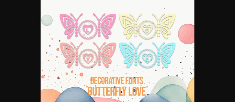 Butterfly Love Font Poster 1