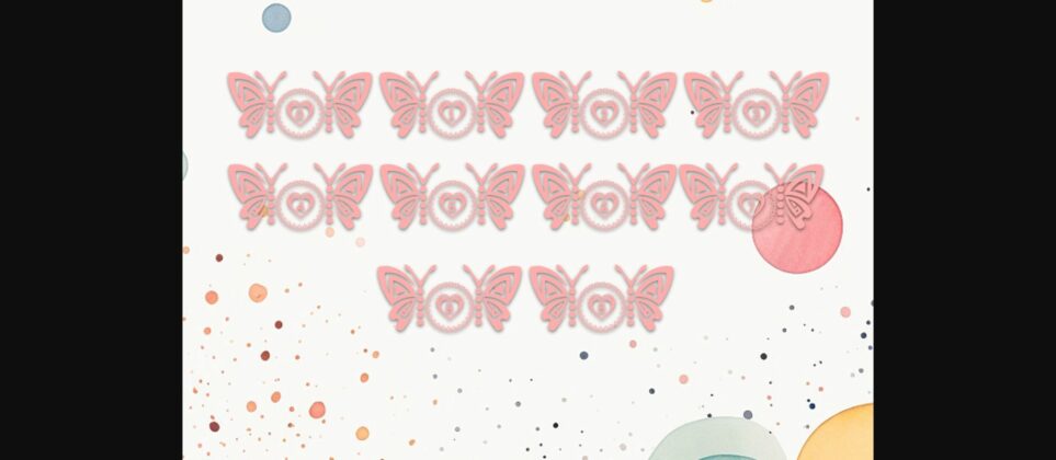 Butterfly Love Font Poster 6