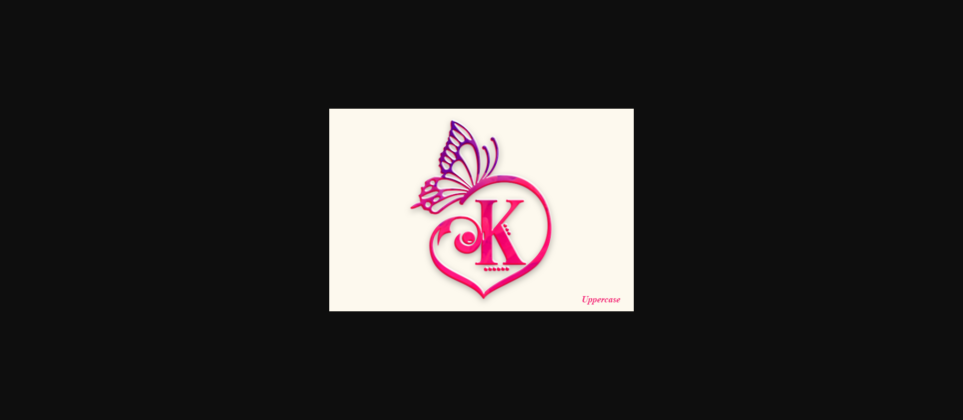 Butterfly Love Monogram Font Poster 6