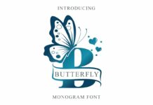 Butterfly Monogra Font Poster 1
