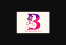 Butterfly and Lily Flower Font Butterfly and Lily Flower Font Poster 1