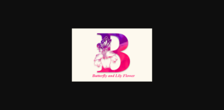 Butterfly and Lily Flower Font Poster 1