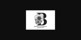 Butterfly and Sunflower Font Poster 1