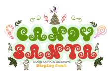 Candy Santa Font Poster 1