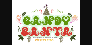 Candy Santa Font Poster 1