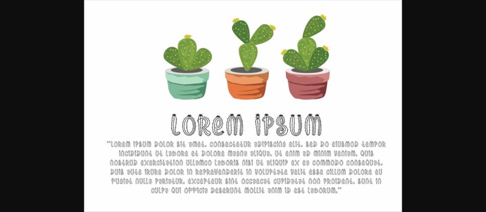 Cactus Plants Font Poster 6