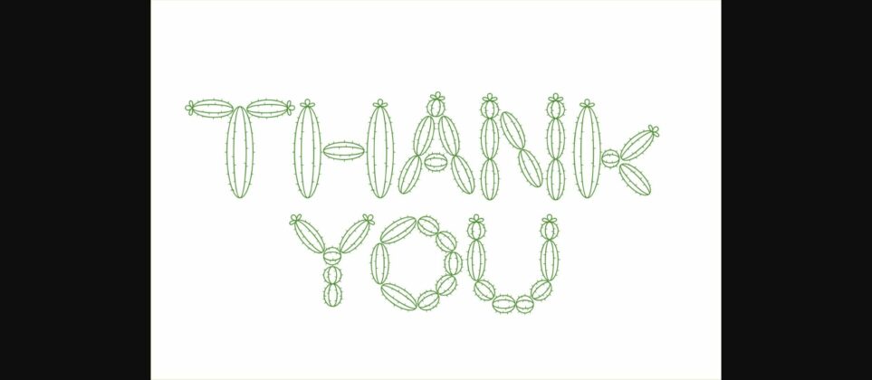 Cactus Tree Font Poster 7