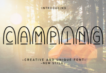 Camping Font Poster 1