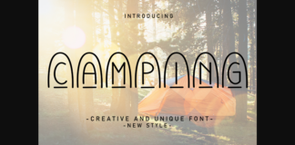 Camping Font Poster 1