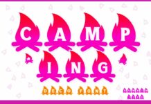 Camping Font Poster 1