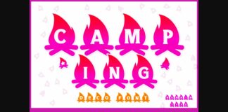Camping Font Poster 1
