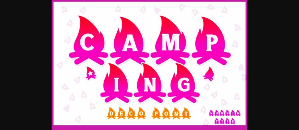 Camping Font Poster 1