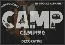 Camping Font Poster 1