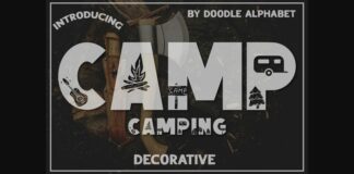 Camping Font Poster 1