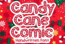 Candy Cane Comic Font Poster 1