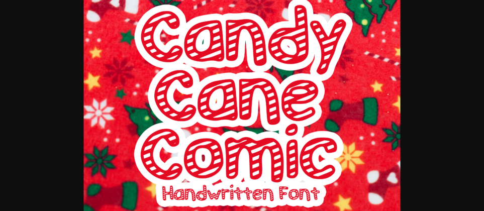 Candy Cane Comic Font Poster 1