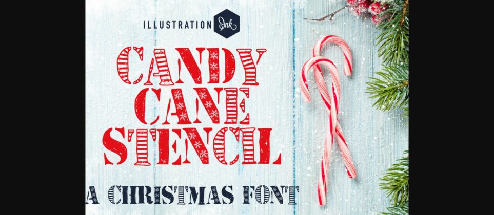 Candy Cane Font Poster 3