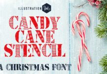 Candy Cane Font Poster 1