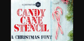 Candy Cane Font Poster 1