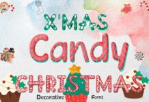 Candy Christmas Font Poster 1