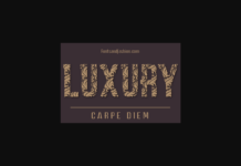 Carpe Diem Luxury Font Poster 1