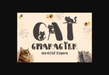 Cat Character Font Poster 1