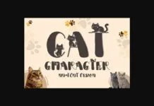 Cat Character Font Cat Character Font Poster 1