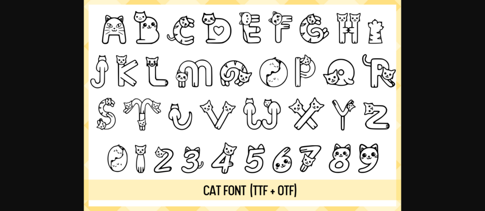 Cat Font Poster 4