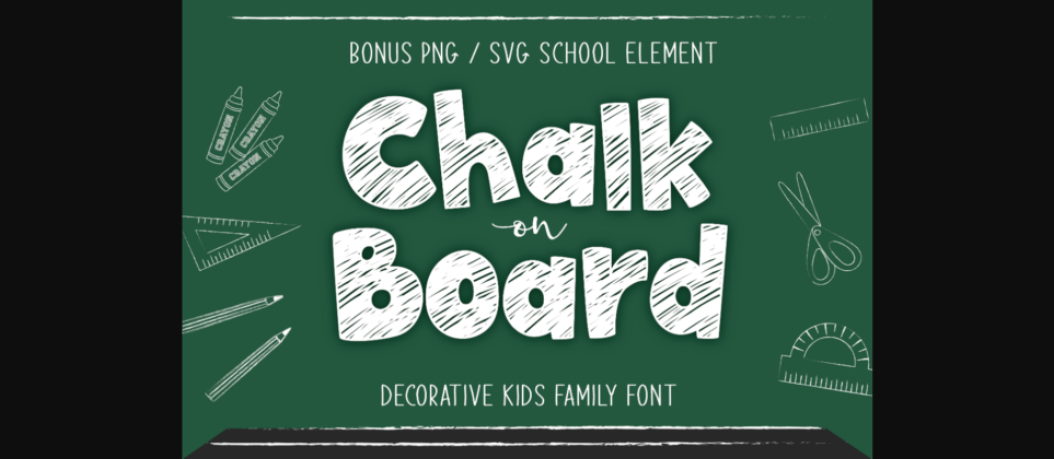 Chalk on Board Font Poster 3