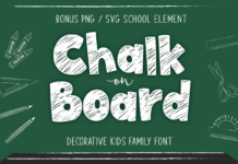 Chalk on Board Font Poster 1