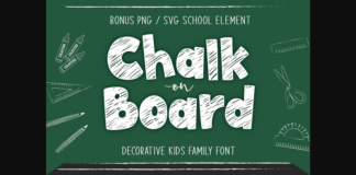 Chalk on Board Font Poster 1