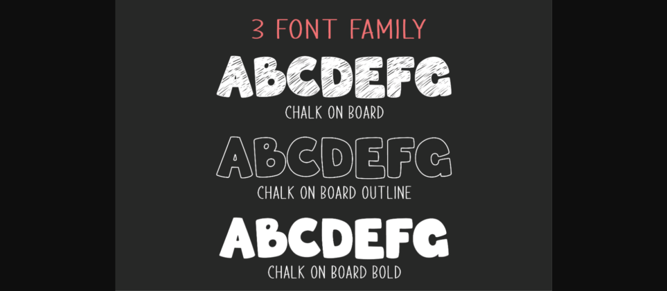 Chalk on Board Font Poster 4