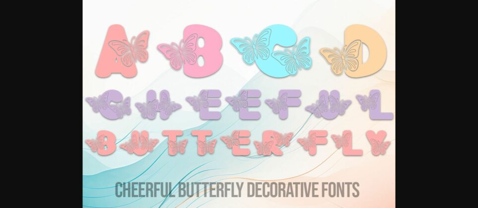 Cheerful Butterfly Font Poster 3